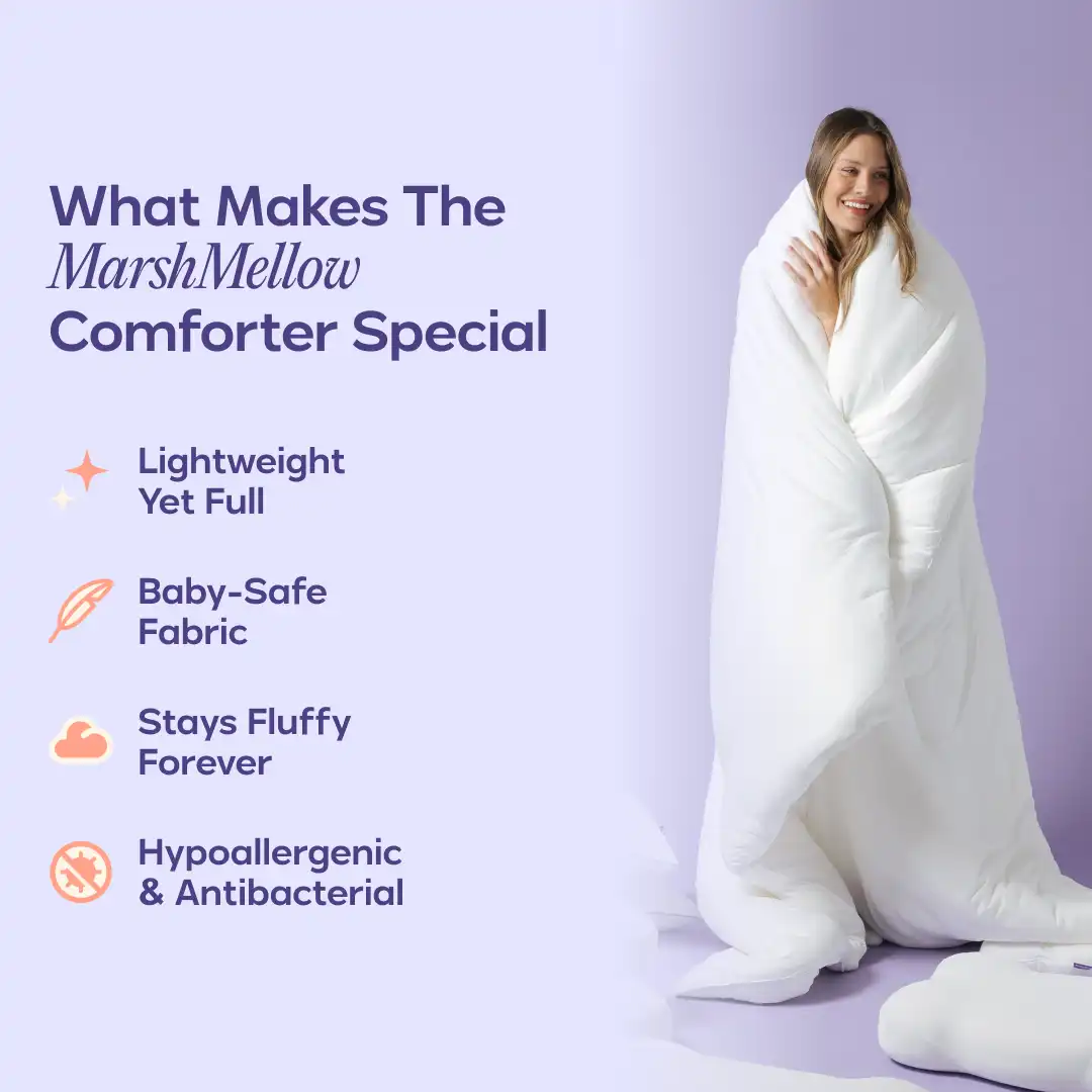 MarshMellow Comforter + 2 CloudAlign Pillows